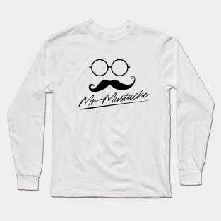 Mr. Mustache Long Sleeve T-Shirt